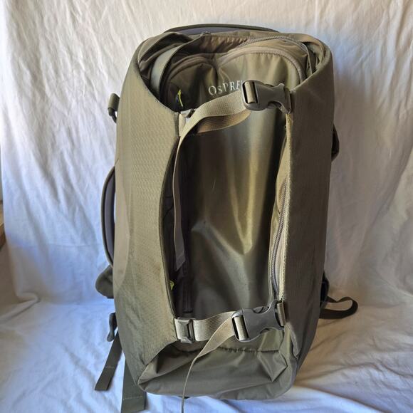 Osprey Porter 46 L Travel Back Duffel Bag Olive Green w 3 Matching Packing Cubes - Picture 2 of 12